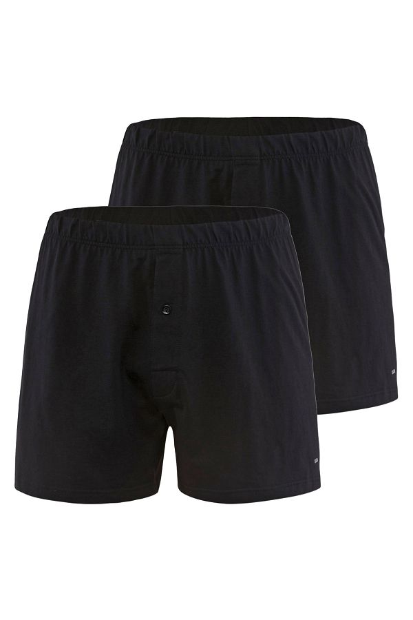 Calida-Herren Jersey Boxershorts , 2er Pack - Cotton Code, einfarbig, 100% Baumwolle 1