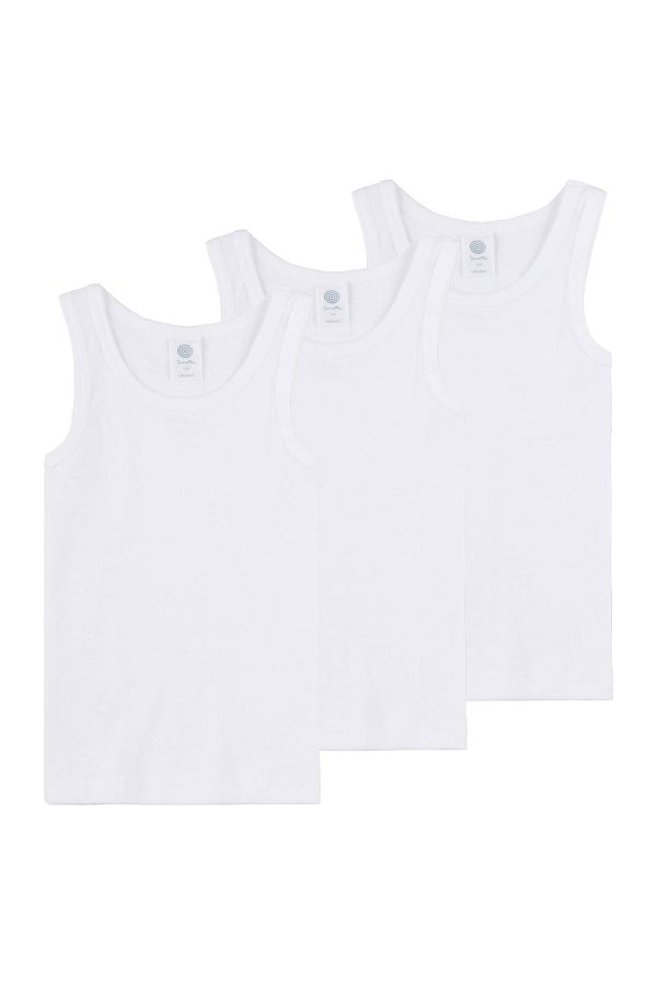 Sanetta-Jungen Unterhemden 3er Pack - Tank Top, Basic, Organic Cotton, einfarbig 1