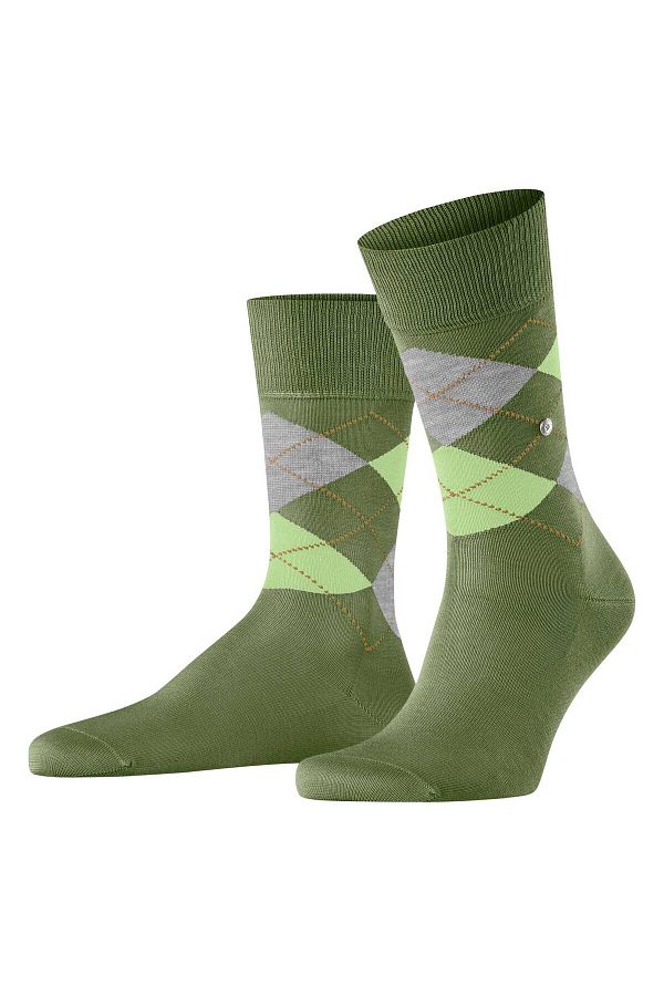 Burlington-Herren Socken - Manchester, Rautenmuster, Bio-Baumwolle 1
