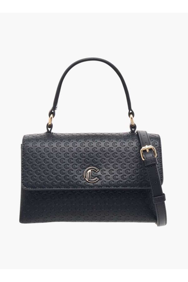 Le Confort-Monogram Embossed Satchel Bag with Button Closure 1