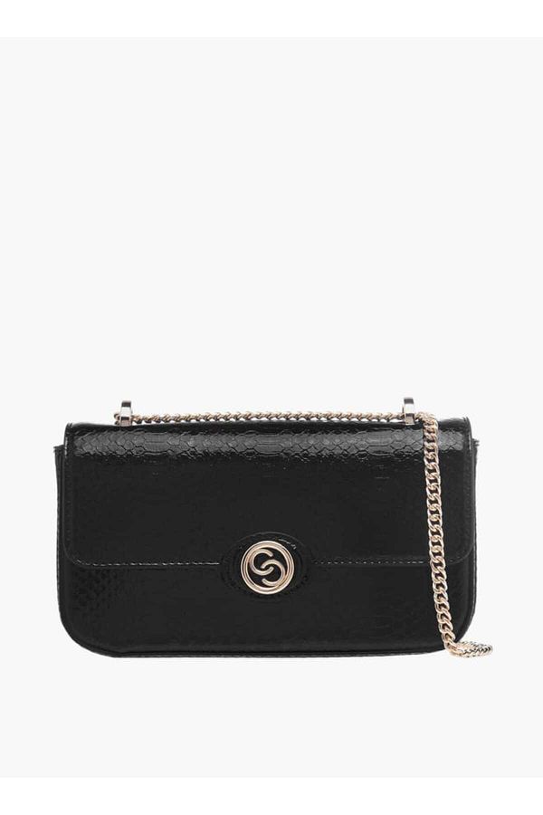 Celeste-Textured Crossbody Bag with Flap Closure and Chain Strap 1