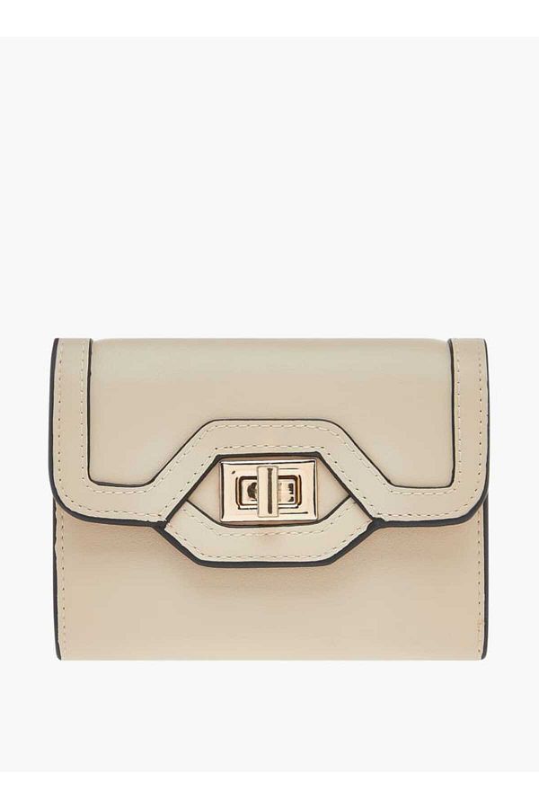 Celeste-Solid Bi-Fold Wallet with Lock Clasp Closure 1