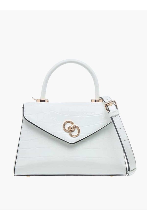 Celeste-Textured Satchel Bag with Flap Closure and Detachable Strap 1