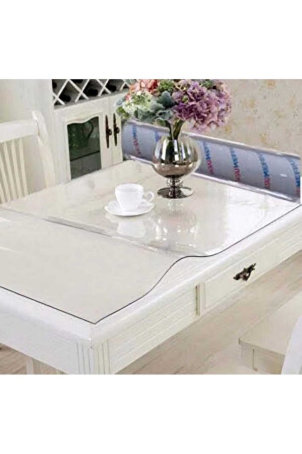 Başak Ev Tekstili-1.2 mm Thickness 90 cm Most Transparent Thick Pvs Table Protector Mica Tablecloth 1