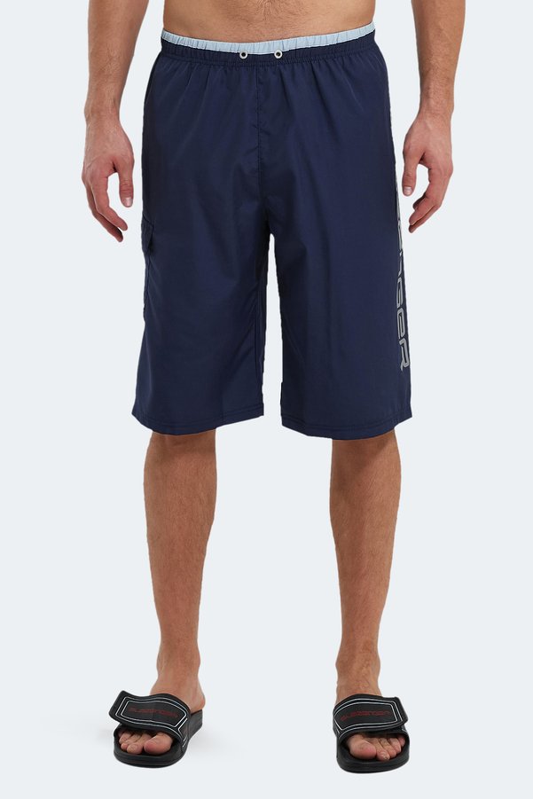 Slazenger Navy Blue Runıst Men's Swimsuit