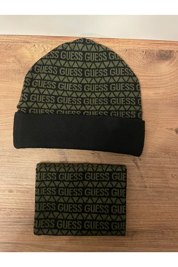 Guess-Unisex Hat and Neck Collar Set (Size) 1