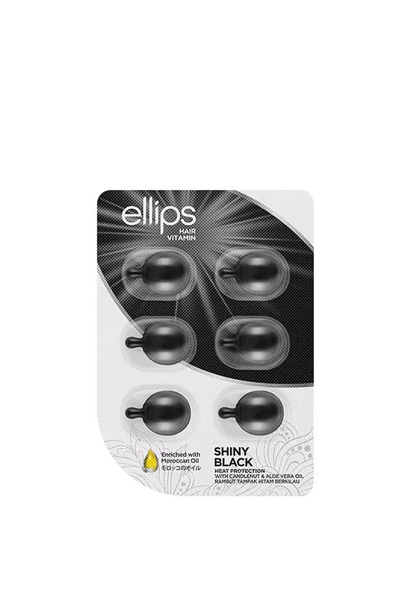 Ellips-6 كبسولات فيتامين لتفتيح الشعر خاص للشعر الأسود 1
