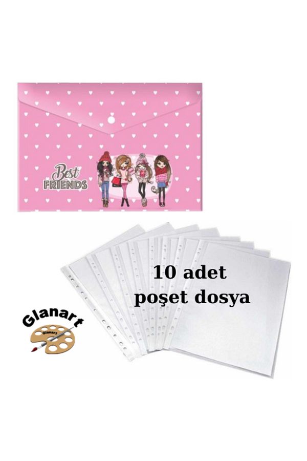 Glanart-A4 size snap homework file +10 bag file 1
