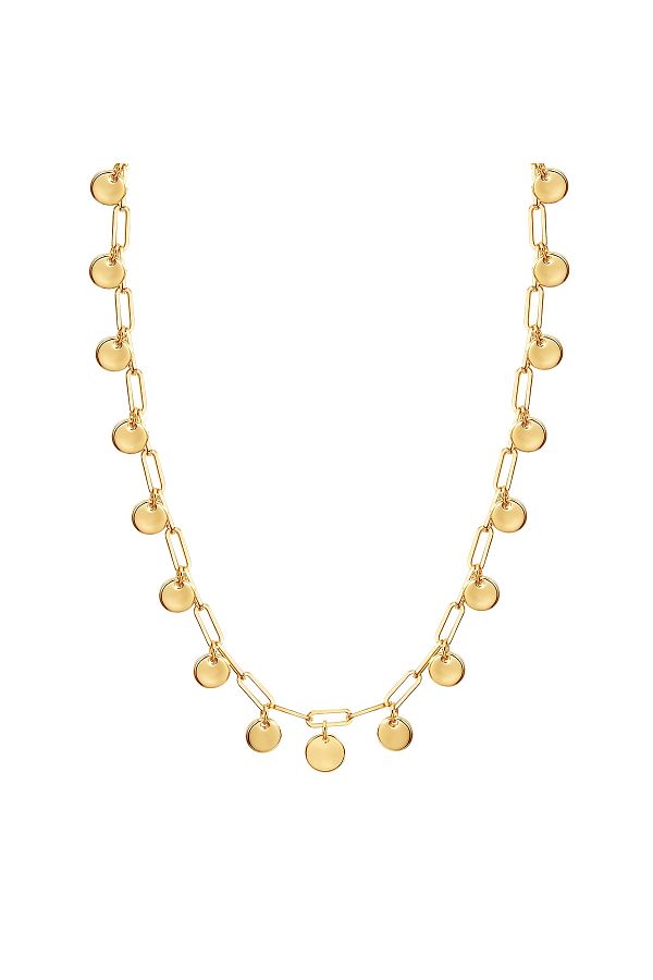 Lulu & Jane-Modeschmuckhalskette Kette Mit Anhänger Gelbgold 1