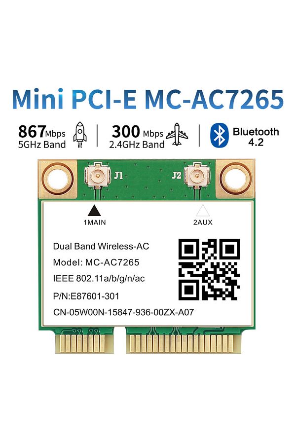 Choice-Wifi 5 Mc-ac7265 Wifi 6/5/4 Bluetooth Mini Pci-e Wireless Card Network Adapter For Laptop Pc 1