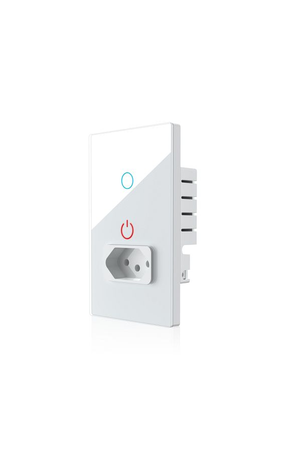 Choice-Brazil Plug Socket 1gang White Melery Tuya Wifi Smart Brazil Light Switch Wall Socket Plug Outlet To 1