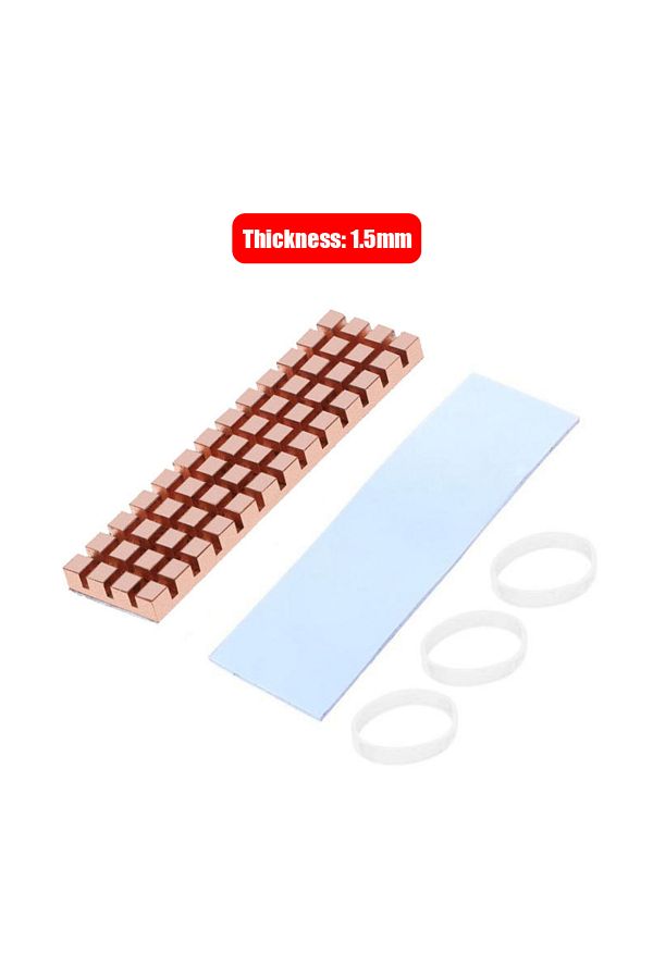 ALLOYSEED-1.5mm Pc Notebook Ssd Heat Sink For M.2 2280 Pci-e Nvme With Thermal Pad Heatsink Computer Cooler Co 1