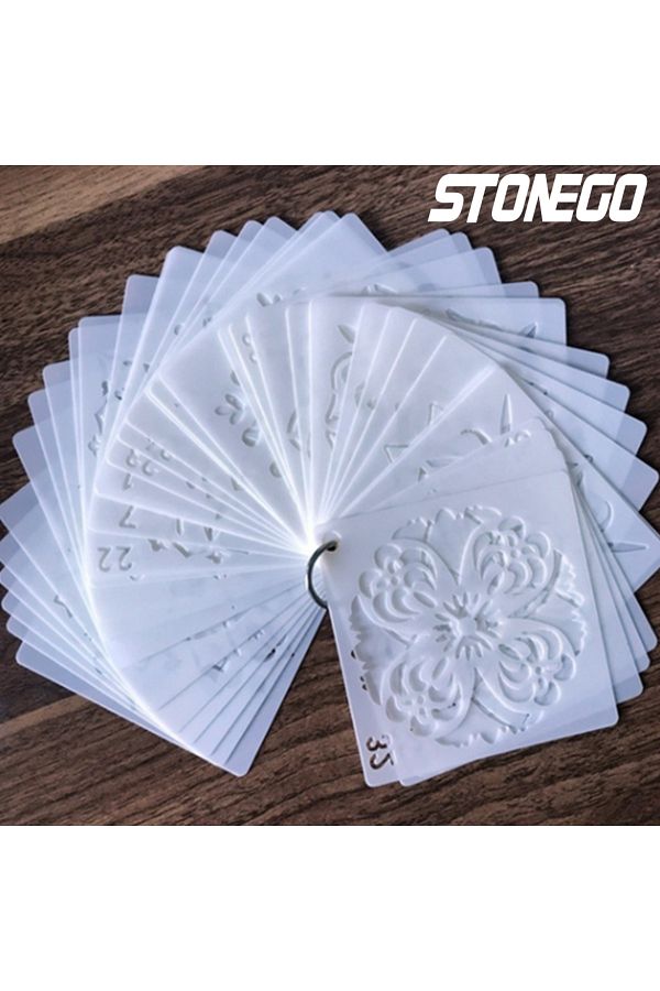 Choice-White Stonego Mandala Stencils Diy Home Decoration Drawing Laser Cut Template Wall Stencil Painting 1