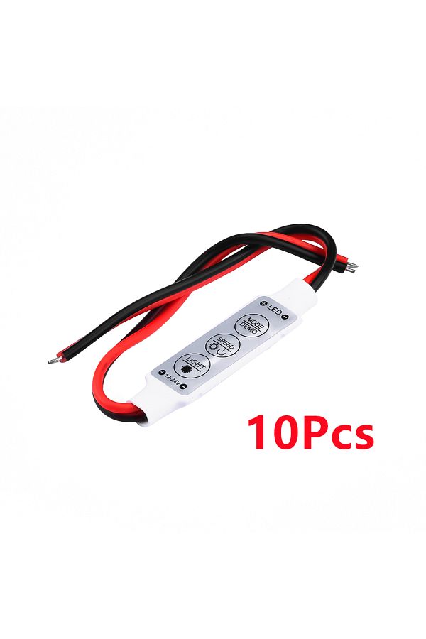 Choice-10Pcs 10/5Pcs Mini 12V LED Light Dimming 3 Keys Controller Dimmer Driver and Switch 3528 5050 5630 N 1
