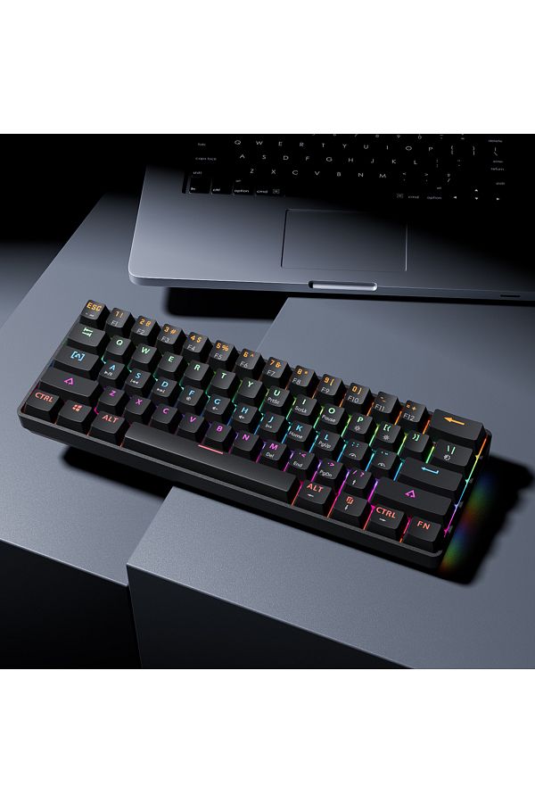 MUCAI-Red Switch Mk61-black Mka610 Rgb Usb Mini Mechanical Keyboard Red Switch 61 Key Wired Computer 1