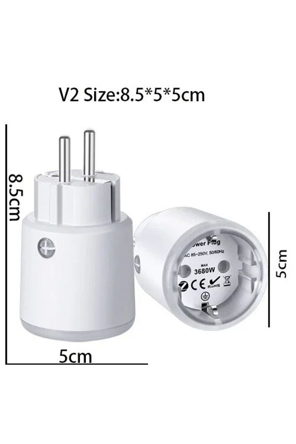 Choice-Tuya Smart Zigbee Plug Socket 3680W 16A Power Energy Monitoring Timer Switch EU Outlet Voice Control 1