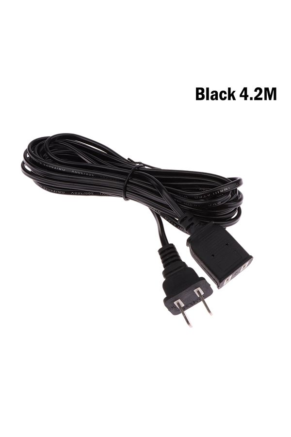 Choice-Black 4.2m 1.5/2/2.5/4m Power Cord Extension Male Extension Cord 2 Pin With On/off Switch Button Cab 1