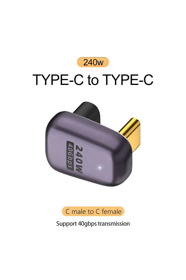 DIXSG-موصل شاحن 240 وات Uw USB 4.0 Pd 240 وات 8k 60hz لجهاز Macbook 40 جيجابت في الثانية USB C Otg عالي السرعة على شكل حرف U 1