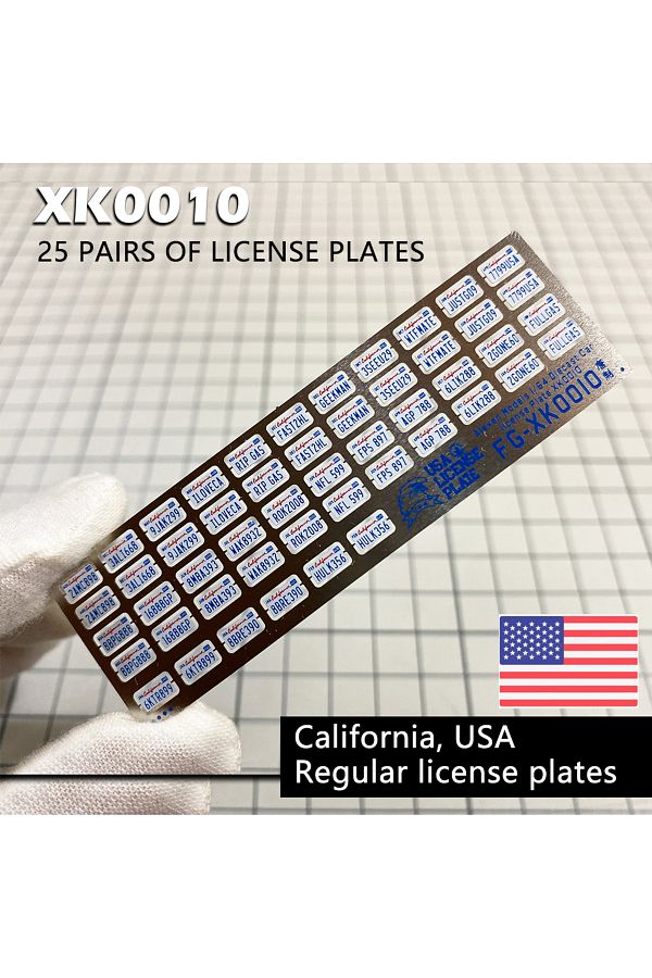 Choice-Xk0010 1/64 Metal Car License Plate Number Lightning Tribe Car Model Building Tools For Initial-d Mo 1