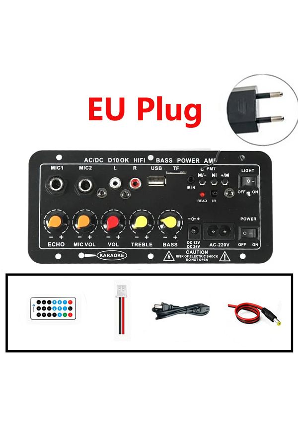 Choice-Eu Plug Audio Amplifier Board 30-120w Support Dual Microphone Bluetooth Amplificatore Subwoof For 4o 1