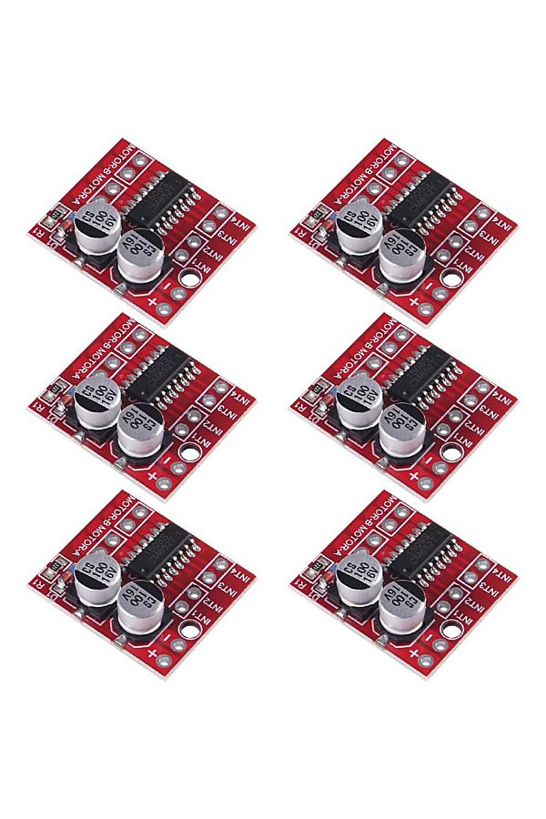 Choice-6 Pcs 6 Pack Mini L298n Dc Motor Driver, Mx1508 Mini Dual Channel 1.5a 2 Way Pwm Speed Controller Du 1