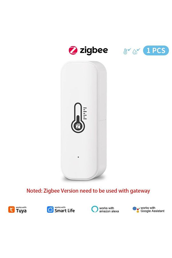 Choice-1pc Zigbee Tuya Zigbee Or Wifi Temperature Humidity Sensor Home Connected Thermometer Compatible Wit 1