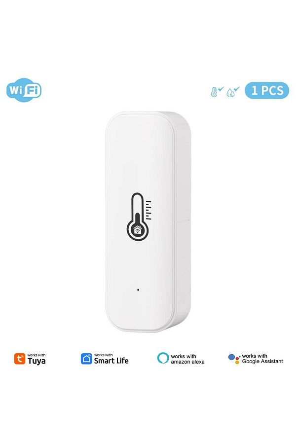 Choice-1pc Wifi White Tuya Zigbee Or Wifi Temperature Humidity Sensor Home Connected Thermometer Compatible 1