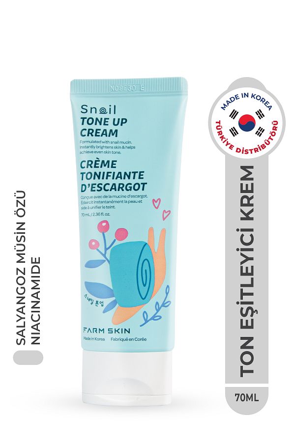 farmskin-Snail Tone up Cream Skin Tone Equalizing Snail Cream Brightening Equalizing Niacinamide Korea 70ml 1