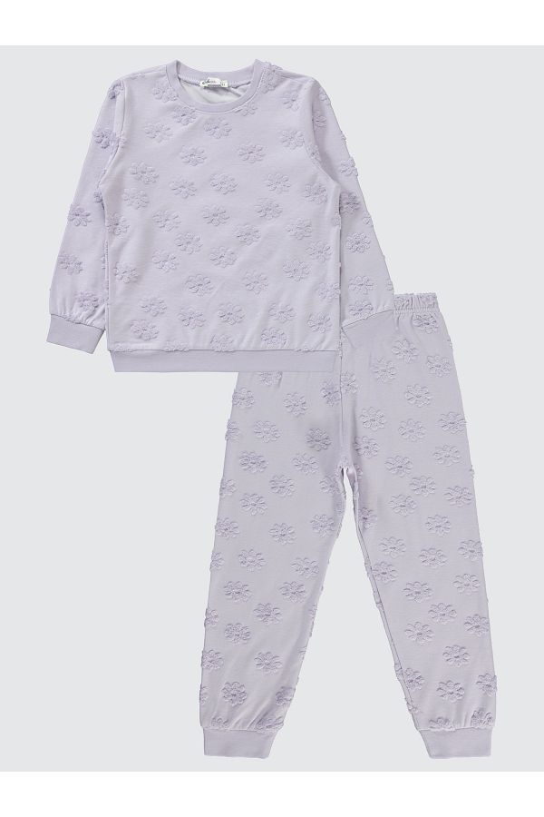 Civil Girls-Gentle Lavender Pajamas Set for 6-9 Years Old Girls 1
