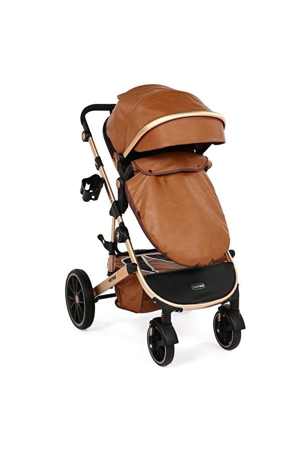 Yoyko Ultra Lüx Capsule Egg Travel Sistem Bebek Arabası Kahve Rose