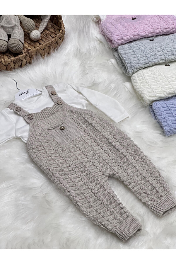 LİTTLELAND Penye Badili Cepli Triko Slopet Tulum