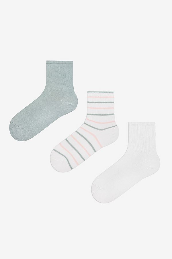 Penti-Green Lines Tennis Weiß Grün 3-teilige Socken 1