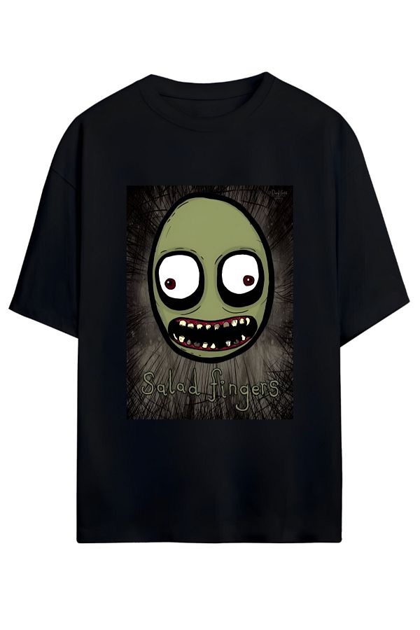 MAGORS-Salad Fingers Designed Unisex New Season Oversize Cotton T-Shirt 1