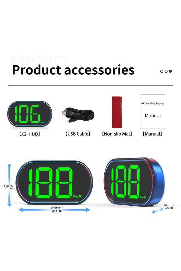 RYSJM-إعلان X2-kmh جديد X2 Gps HUD Car Speed Head Up Display Digital Speedometer Big Line Kmh Accessories Gps 1