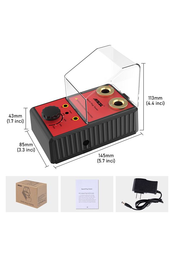 Choice-US Plug ANCEL Car Spark Plug Tester 110V 220V Ignition System Tester Double Hole Spark Plug Analyzer 1