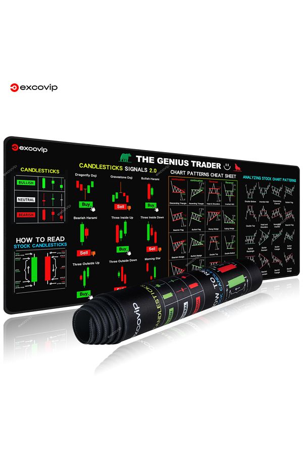 Choice-800x300x2mm Stock Market Exco Stock Market Trader Mouse Pad Large Candlestick Pattern Chart Keyboard 1
