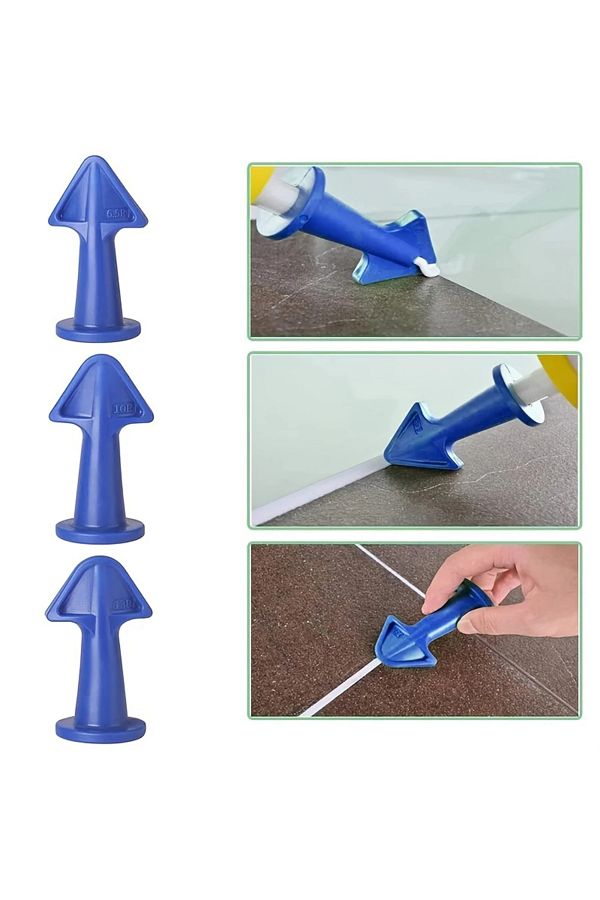 Choice-Blue 3pcs Silicone Sealant Nozzle Tool,caulk Nozzles Applicator Caulking Epoxy Piston Nozzle Adhesiv 1