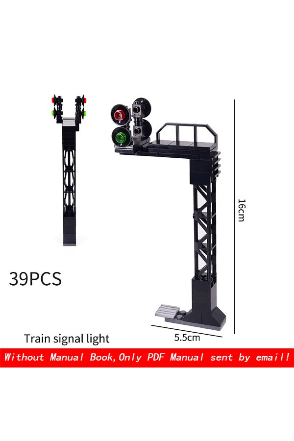 Choice-With Pdf Manual City Trains Flexible Tracks Forked Straight Curved Soft Rails Track Switch Building 1