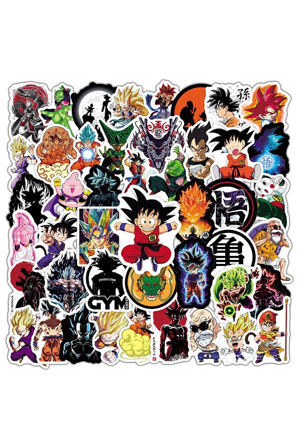 Choice-50pcs 10/30/50pcs Dragon Ball Classic Waterproof Stickers For Fun Kid Cartoon Decals Decorative Car 1