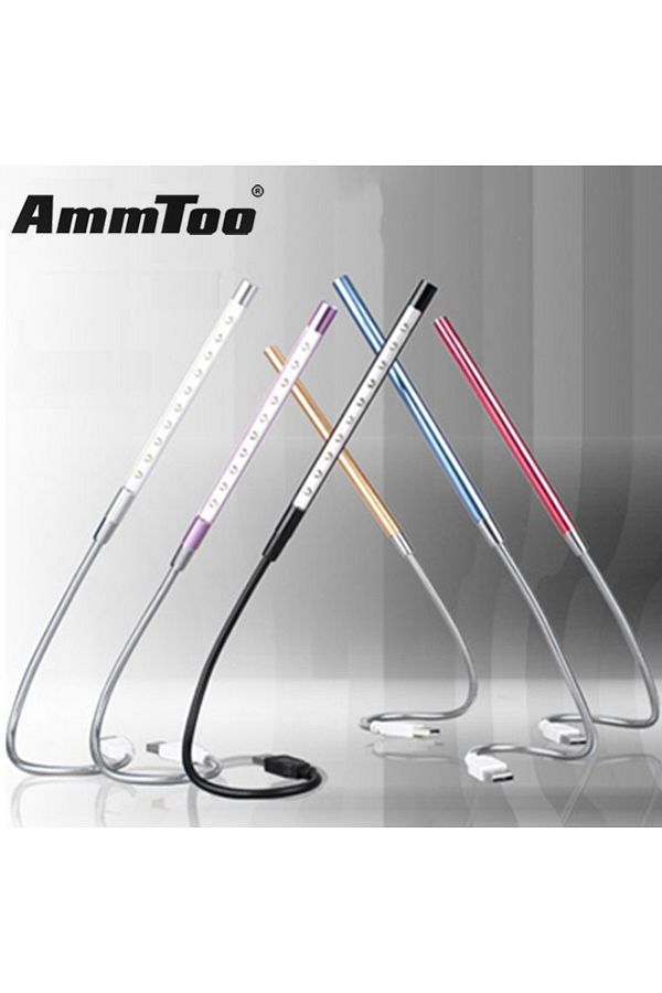 Choice-Black Metal Material Usb Led Lights Book Lamp 10leds Flexible Book Reading Light Table Lamp For Note 1