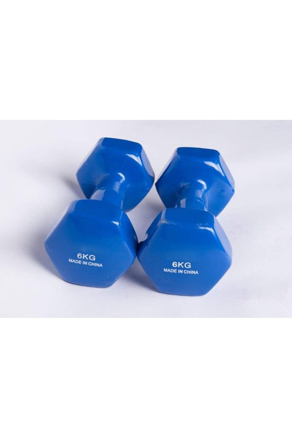 Fitness Max-6kg Dumbbell Set - Blue - 2 Pieces 1