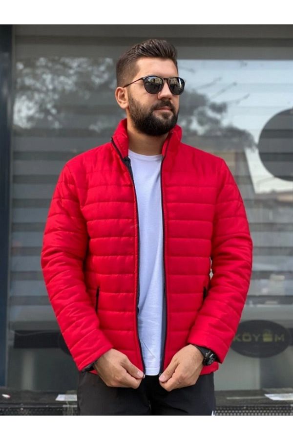 Gameyal-Slim Fit Jacket with Inflatable Horizontal Stripes 1