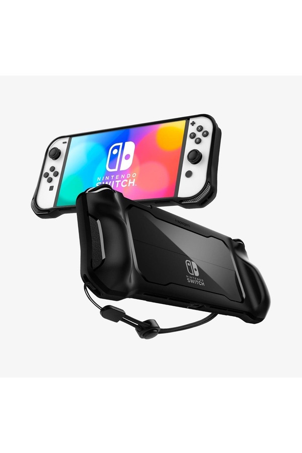 Spigen-Nintendo Switch Oled Case Rugged Armor Matte Black - Acs04020 1