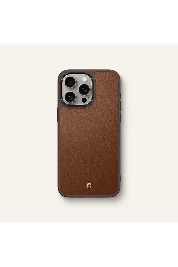 Spigen-Ciel by CYRILL حافظة iPhone 15 Pro Kajuk Mag مع MagSafe سرج بني - ACS06771 1