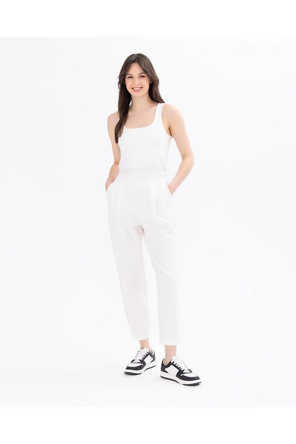SEÇİL-Ankle Length Sweatpants with Pockets 1