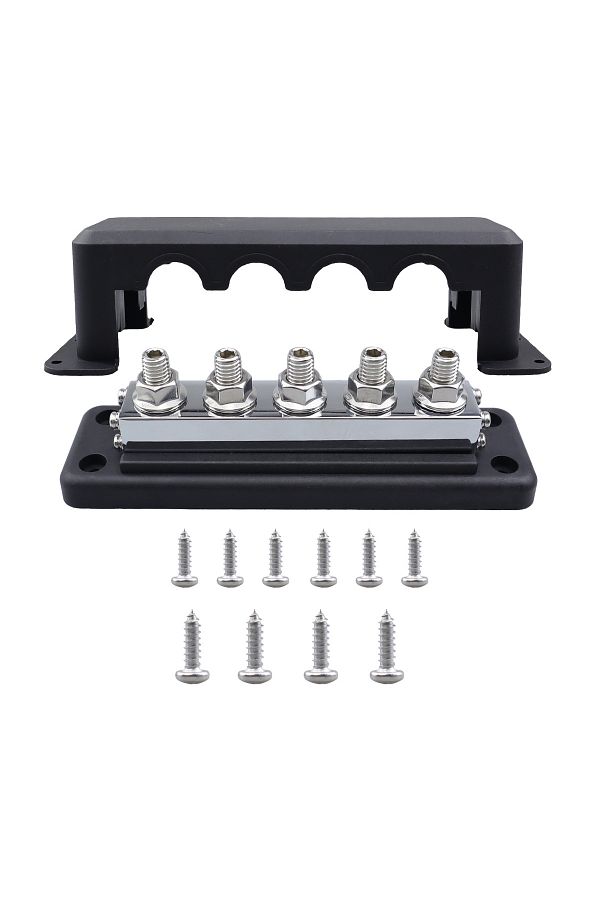 Choice-Black M10 Power Distribution Block Bus Bar 24v Buss Bar 600a Electrical Terminal Block For Caravan T 1