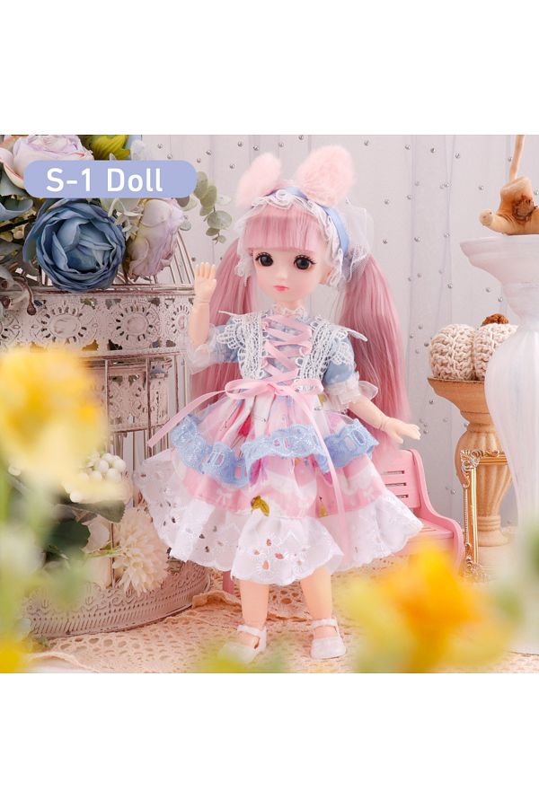 Choice-30 Cm S-1 Full Set 1/6 Bjd Dolls For Girls 30cm Anime Doll 23 Joint Movable Body With Skirt Hat Head 1