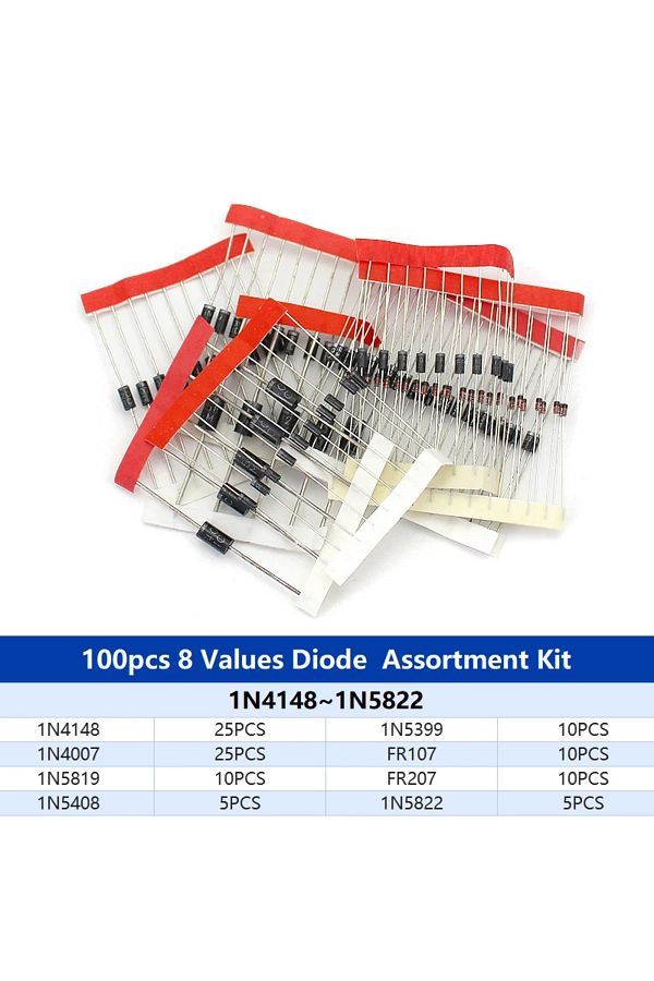 Choice-100pcs/lot Rectifier Diode Set 1N4148 1N4007 1N5819 1N5399 1N5408 1N5822 FR107 FR207 Fast Switchi... 1