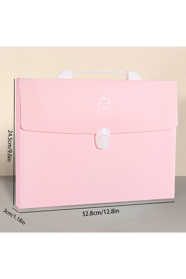 Choice-Pink-a4 13 Pockets A4 Size Expanding Wallet File Folder Paper Document Storage Organ Bag Holder Offi 1