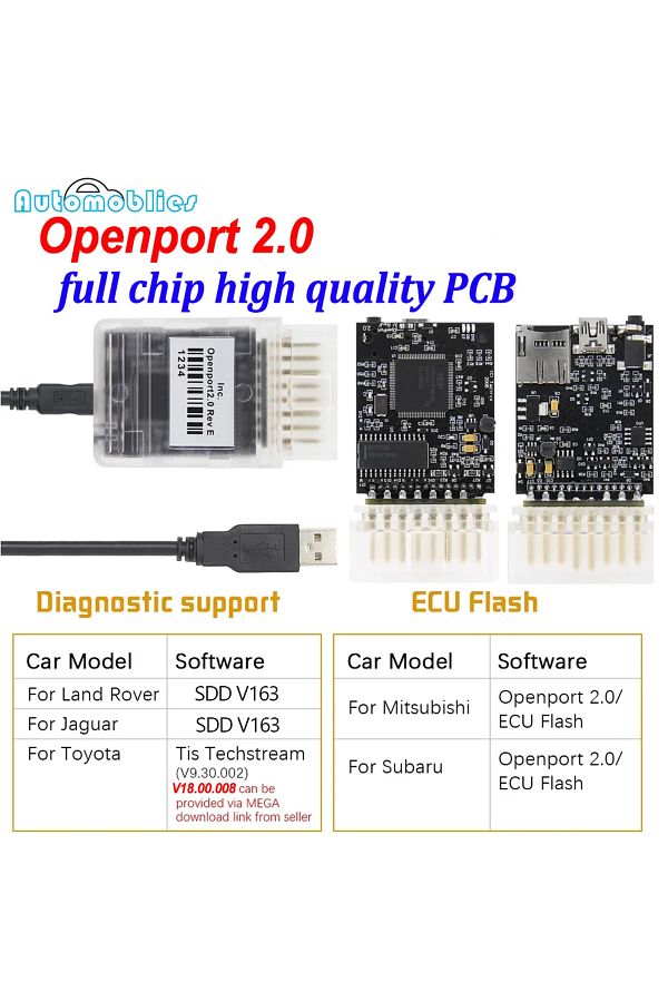 Choice-Open Port 2.0 Openport 2.0 Ecu Flash Chip Tunning Too For Mercedes J2534 Open Port 2 0 Obd2 Car Diag 1